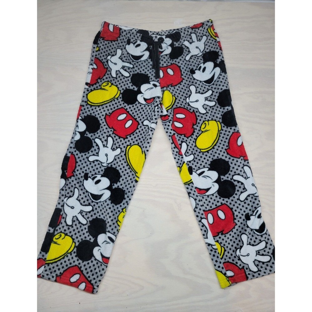 Disney Women's SZ XL Lounge Pajama Pants Mickey Mouse Drawstring Elastic Waist